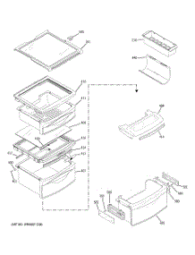 08 - Fresh Food Shelves parts for Ge Refrigerator GSK25LHSCCCC from AppliancePartsPros.com