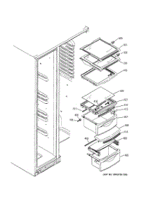 08 - Fresh Food Shelves parts for Ge Refrigerator GSF25TGTEWW from AppliancePartsPros.com
