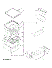 08 - Fresh Food Shelves parts for Ge Refrigerator GSK25LHTBCCC from AppliancePartsPros.com