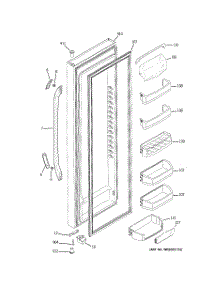 02 - Fresh Food Door parts for Ge Refrigerator GSS25KGTEBB from AppliancePartsPros.com