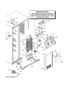 03 - Freezer Section parts for Ge Refrigerator GSS25KGTEBB from AppliancePartsPros.com
