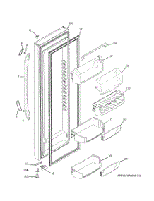 02 - Fresh Food Door parts for Ge Refrigerator GSF25TGTEBB from AppliancePartsPros.com