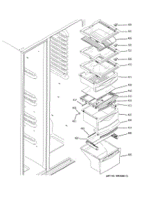 08 - Fresh Food Shelves parts for Ge Refrigerator LSS25XGTEWW from AppliancePartsPros.com