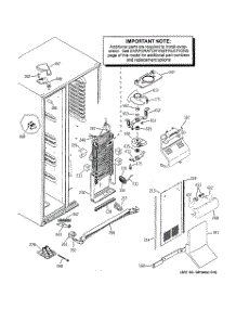 04 - Freezer Section parts for Ge Refrigerator GSS23LGTEWW from AppliancePartsPros.com