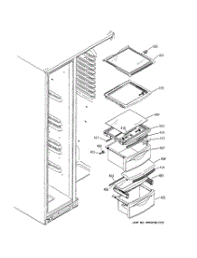 08 - Fresh Food Shelves parts for Ge Refrigerator GSS25TSTESS from AppliancePartsPros.com