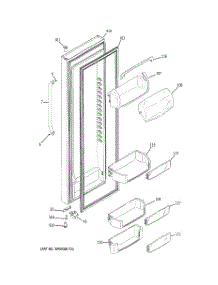 02 - Fresh Food Door parts for Ge Refrigerator GSC23KSTESS from AppliancePartsPros.com