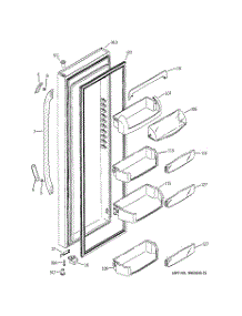 02 - Fresh Food Door parts for Ge Refrigerator GSC23KGTEBB from AppliancePartsPros.com