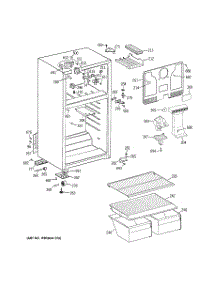 02 - Cabinet parts for Ge Refrigerator GTS16BBSARBB from AppliancePartsPros.com