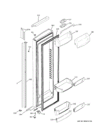 02 - Fresh Food Door parts for Ge Refrigerator GIE21LGTAFBB from AppliancePartsPros.com
