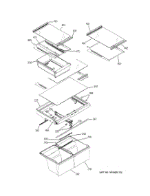 06 - Fresh Food Shelves parts for Ge Refrigerator GTE22JBTARWW from AppliancePartsPros.com