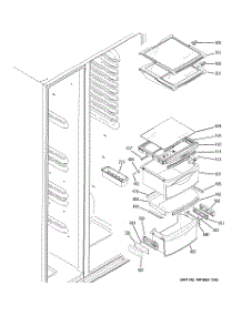 08 - Fresh Food Shelves parts for Ge Refrigerator GIE21LGTAFBB from AppliancePartsPros.com