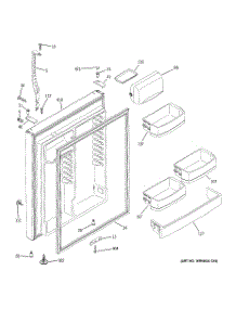 02 - Fresh Food Door parts for Ge Refrigerator GTS22WSTBRSS from AppliancePartsPros.com