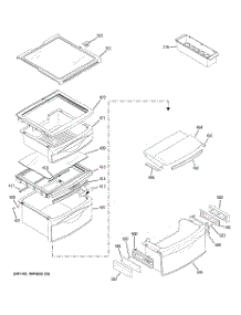 08 - Fresh Food Shelves parts for Ge Refrigerator GSE25SETACSS from AppliancePartsPros.com