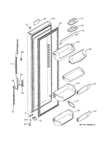 02 - Fresh Food Door parts for Ge Refrigerator GSK25LGTACCC from AppliancePartsPros.com