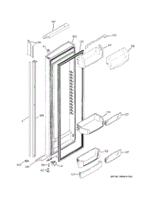 02 - Fresh Food Door parts for Ge Refrigerator GIE21LGTAFKB from AppliancePartsPros.com