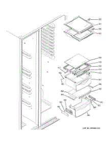 08 - Fresh Food Shelves parts for Ge Refrigerator GCE21LGTAFNS from AppliancePartsPros.com