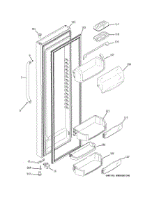 02 - Fresh Food Door parts for Ge Refrigerator GCE21MGTAFSS from AppliancePartsPros.com