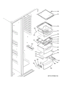 08 - Fresh Food Shelves parts for Ge Refrigerator GCE21MGTAFSS from AppliancePartsPros.com