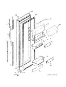 02 - Fresh Food Door parts for Ge Refrigerator GCE21ZGTAFWW from AppliancePartsPros.com