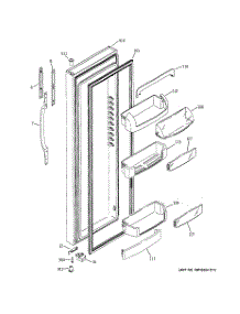 02 - Fresh Food Door parts for Ge Refrigerator GCE21LGTAFWW from AppliancePartsPros.com