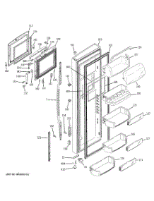 02 - Fresh Food Door parts for Ge Refrigerator GCE23LHTAFWW from AppliancePartsPros.com
