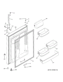 02 - Fresh Food Door parts for Ge Refrigerator ETS22XBPCRWW from AppliancePartsPros.com