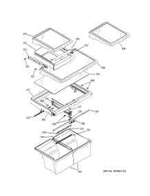 06 - Fresh Food Shelves parts for Ge Refrigerator GTS22JCPCRWW from AppliancePartsPros.com