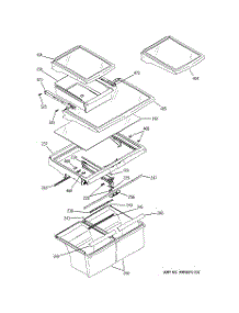06 - Fresh Food Shelves parts for Ge Refrigerator GTL22JBPBRBS from AppliancePartsPros.com