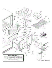 03 - Freezer Section parts for Ge Refrigerator GTS22WCPCRBB from AppliancePartsPros.com