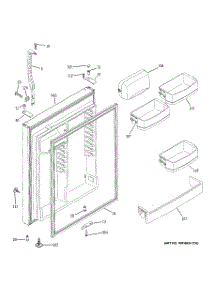 02 - Fresh Food Door parts for Ge Refrigerator GTS22KCPCRWW from AppliancePartsPros.com