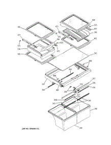 06 - Fresh Food Shelves parts for Ge Refrigerator ETS22XBPCRBB from AppliancePartsPros.com