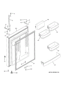 02 - Fresh Food Door parts for Ge Refrigerator GTS22KHPBRCC from AppliancePartsPros.com
