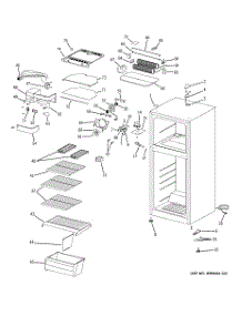 02 - Cabinet parts for Ge Refrigerator GTR11AAPBRWW from AppliancePartsPros.com