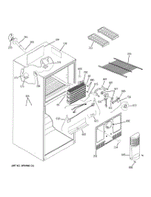 02 - Freezer Section parts for Ge Refrigerator GTS18TBSABB from AppliancePartsPros.com