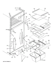 04 - Fresh Food Shelves parts for Ge Refrigerator GTS18TCSABB from AppliancePartsPros.com
