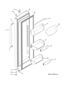 03 - Fresh Food Door parts for Ge Refrigerator GSS25MSSESS from AppliancePartsPros.com