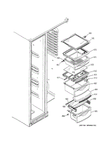 08 - Fresh Food Shelves parts for Ge Refrigerator GSS25XSRBSS from AppliancePartsPros.com