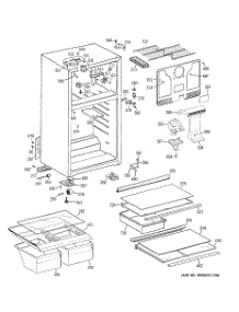 02 - Cabinet parts for Ge Refrigerator GTS18GBSARBB from AppliancePartsPros.com