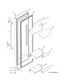 03 - Fresh Food Door parts for Ge Refrigerator GSS23LGTCWW from AppliancePartsPros.com
