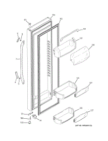 02 - Fresh Food Door parts for Ge Refrigerator GSS25QGTBWW from AppliancePartsPros.com