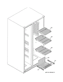 05 - Freezer Shelves parts for Ge Refrigerator GSS25QGTBCC from AppliancePartsPros.com