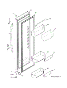 03 - Fresh Food Door parts for Ge Refrigerator GSW25LSTDSS from AppliancePartsPros.com