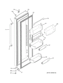 03 - Fresh Food Door parts for Ge Refrigerator DSS25MSSGSS from AppliancePartsPros.com