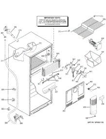 02 - Freezer Section parts for Ge Refrigerator GTS18WCPWRWW from AppliancePartsPros.com