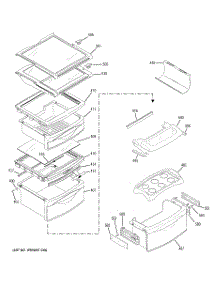 09 - Fresh Food Shelves parts for Ge Refrigerator GSS25LGTDBB from AppliancePartsPros.com