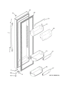 03 - Fresh Food Door parts for Ge Refrigerator GSW25LSTCSS from AppliancePartsPros.com