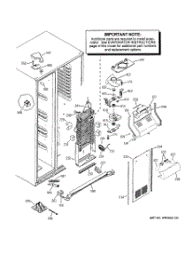03 - Freezer Section parts for Ge Refrigerator GSF25TGTAWW from AppliancePartsPros.com