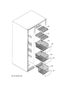 05 - Freezer Shelves parts for Ge Refrigerator LSS25XGTABB from AppliancePartsPros.com