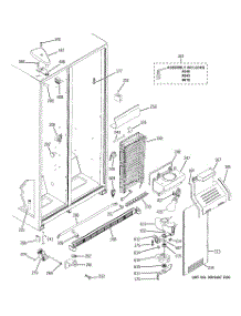 03 - Freezer Section parts for Ge Refrigerator DSS25JFPMCC from AppliancePartsPros.com