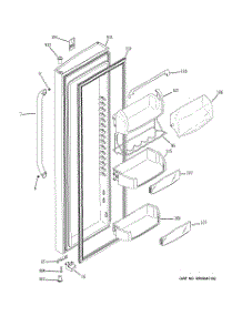 03 - Fresh Food Door parts for Ge Refrigerator DSS25MSSFSS from AppliancePartsPros.com